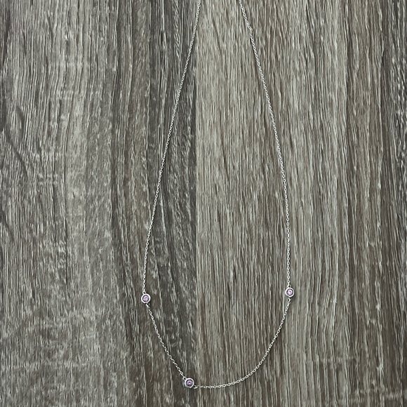 Elegant Silver Necklace with Pink Accents